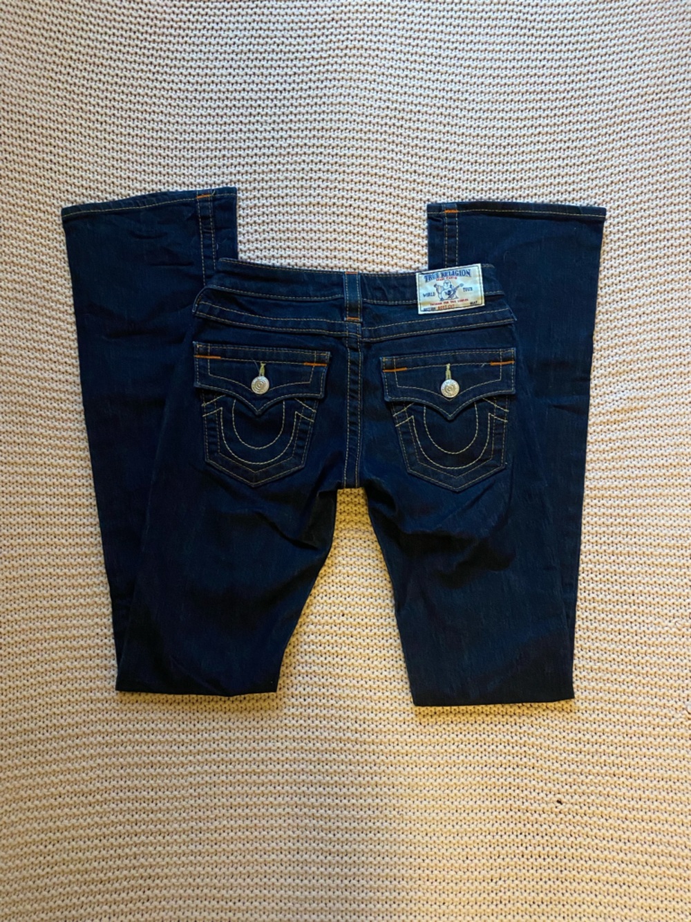 ✰ true religion dark wash bootcut low rise jeans ✰